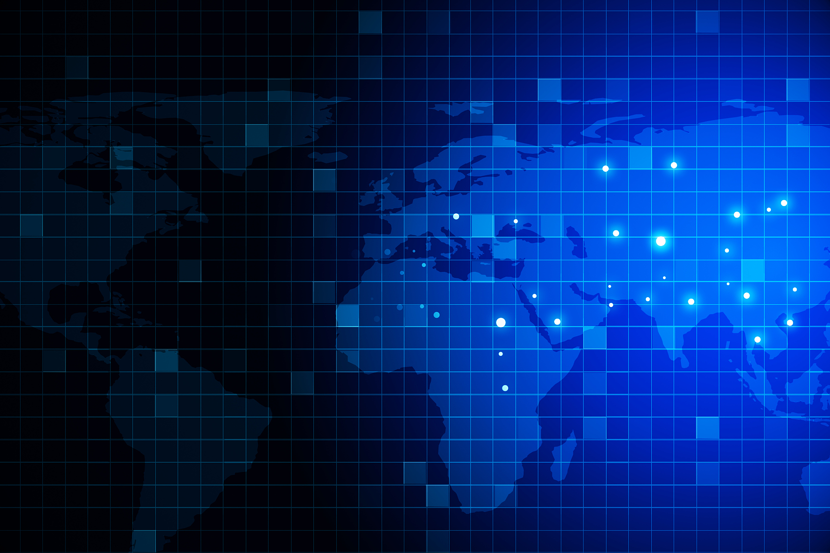 Digital map grid for controlled operations